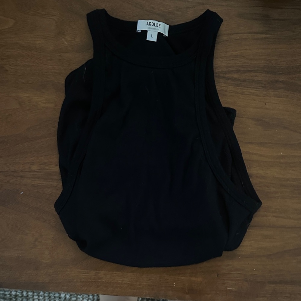 Agolde Sleek Black Tank Top